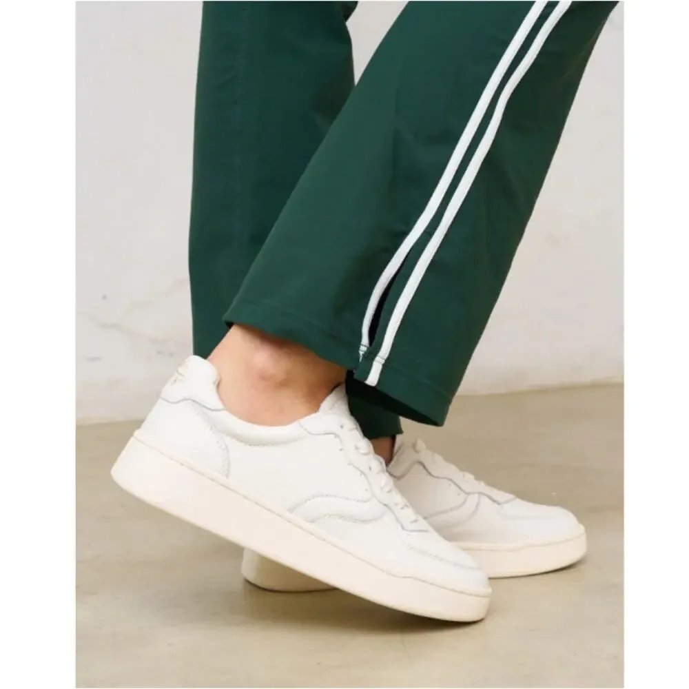Soludos Women's White Leather Roma Retro Sneakers Size 8